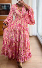 Afbeelding in Gallery-weergave laden, Damen Sommer Boho Seide Maxikleid