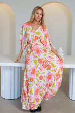 Lade das Bild in den Galerie-Viewer, Damen Boho Sommer Maxikleid mit Blumenmuster
