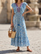 Carica l'immagine nel visualizzatore di Gallery, Damen Sommer Ibiza Boho Seide Maxikleid