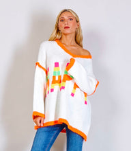 Load image into Gallery viewer, Cozy knit sweater HAPPY