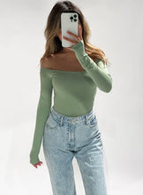 Afbeelding in Gallery-weergave laden, Damen langärmliges schulterfreies Top