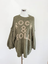 Load image into Gallery viewer, Women's Oversize Cozy Knitted Sweater ROCK & ROLL