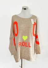 Load image into Gallery viewer, KNITTED SWEATER WITH ROCK LETTERING