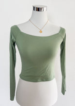 Afbeelding in Gallery-weergave laden, Damen langärmliges schulterfreies Top