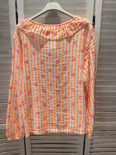 Afbeelding in Gallery-weergave laden, Musselin Blumen Bluse mit Rüschen Made in Italy