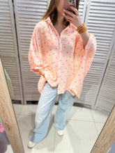 Afbeelding in Gallery-weergave laden, Musselin Oversized Herz Bluse Made in Italy