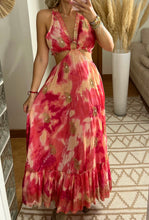 Load image into Gallery viewer, Cut out boho hippie maxi dress