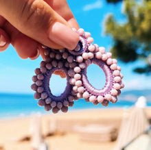 Load image into Gallery viewer, Mauve facet earrings