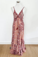 Load image into Gallery viewer, Boho silk backless maxi dress
