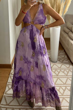 Load image into Gallery viewer, Cut out boho hippie maxi dress