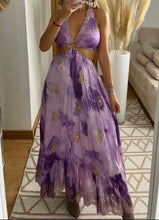 Load image into Gallery viewer, Cut out boho hippie maxi dress