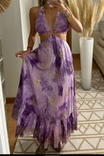 Load image into Gallery viewer, Cut out boho hippie maxi dress