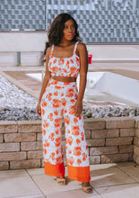 Afbeelding in Gallery-weergave laden, Damen Sommer Kurzes Top und Hose mit Blumenprint