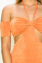 Afbeelding in Gallery-weergave laden, Schulterfreies Neckholder-Minikleid