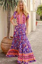 Afbeelding in Gallery-weergave laden, Dreamcatcher Boho Maxidress mit Knöpfen vorne