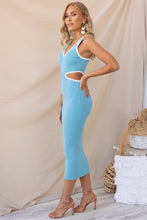 Load image into Gallery viewer, Ribbed cut out midi knit dress