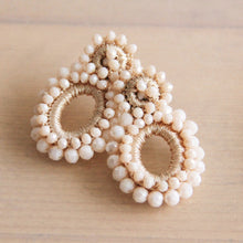 Load image into Gallery viewer, Nude facet earrings