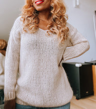 Load image into Gallery viewer, Chunky knit sweater with V-neck