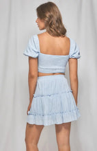 Afbeelding in Gallery-weergave laden, Zweiteiler Rock und Top mit Bindeband vorne