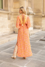 Afbeelding in Gallery-weergave laden, Boho Kaftan Maxikleid mit orientalischen Blumen