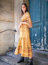 Afbeelding in Gallery-weergave laden, Damen Boho Maxikleid mit V-Ausschnitt