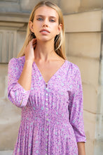 Load image into Gallery viewer, Boho maxi dress with floral print