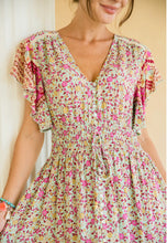 Charger l'image dans la galerie, Boho Maxikleid mit Rüschenärmeln