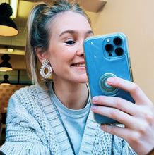 Load image into Gallery viewer, Nude facet earrings