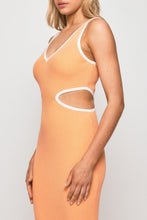 Load image into Gallery viewer, Ribbed cut out midi knit dress