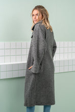 Load image into Gallery viewer, Long overshirt with wool - grey