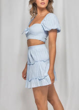 Afbeelding in Gallery-weergave laden, Zweiteiler Rock und Top mit Bindeband vorne