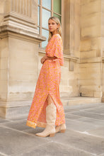 Afbeelding in Gallery-weergave laden, Boho Kaftan Maxikleid mit orientalischen Blumen