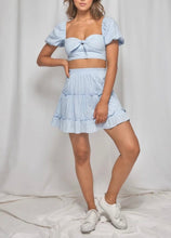 Afbeelding in Gallery-weergave laden, Zweiteiler Rock und Top mit Bindeband vorne