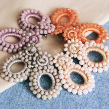 Load image into Gallery viewer, Nude facet earrings