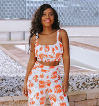 Afbeelding in Gallery-weergave laden, Damen Sommer Kurzes Top und Hose mit Blumenprint