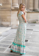 Load image into Gallery viewer, Boho maxi dress with floral print