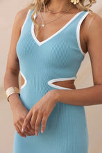 Load image into Gallery viewer, Ribbed cut out midi knit dress