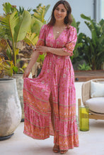 Afbeelding in Gallery-weergave laden, Dreamcatcher Boho Maxikleid mit V-Ausschnitt