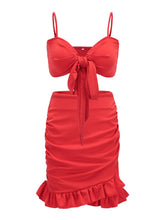 Carica l'immagine nel visualizzatore di Gallery, Crop Top mit knoten und Rock Set