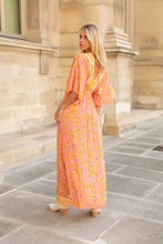 Afbeelding in Gallery-weergave laden, Boho Kaftan Maxikleid mit orientalischen Blumen