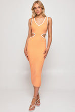 Load image into Gallery viewer, Ribbed cut out midi knit dress
