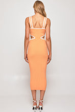 Load image into Gallery viewer, Ribbed cut out midi knit dress
