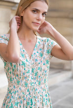 Load image into Gallery viewer, Boho maxi dress with floral print