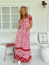 Carica l'immagine nel visualizzatore di Gallery, Damen Boho Sommer Maxikleid mit Blumenmuster - Jaase
