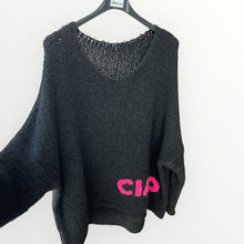 Carica l&#39;immagine nel visualizzatore di Gallery, Damen Oversized Ciao Pullover- Made in Italy
