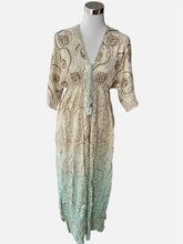 Afbeelding in Gallery-weergave laden, Damen Boho Sommer Maxikleid mit Goldstickerei
