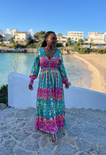 Afbeelding in Gallery-weergave laden, Piti Cuiti Sommer Boho Maxikleid mit Blumen Muster
