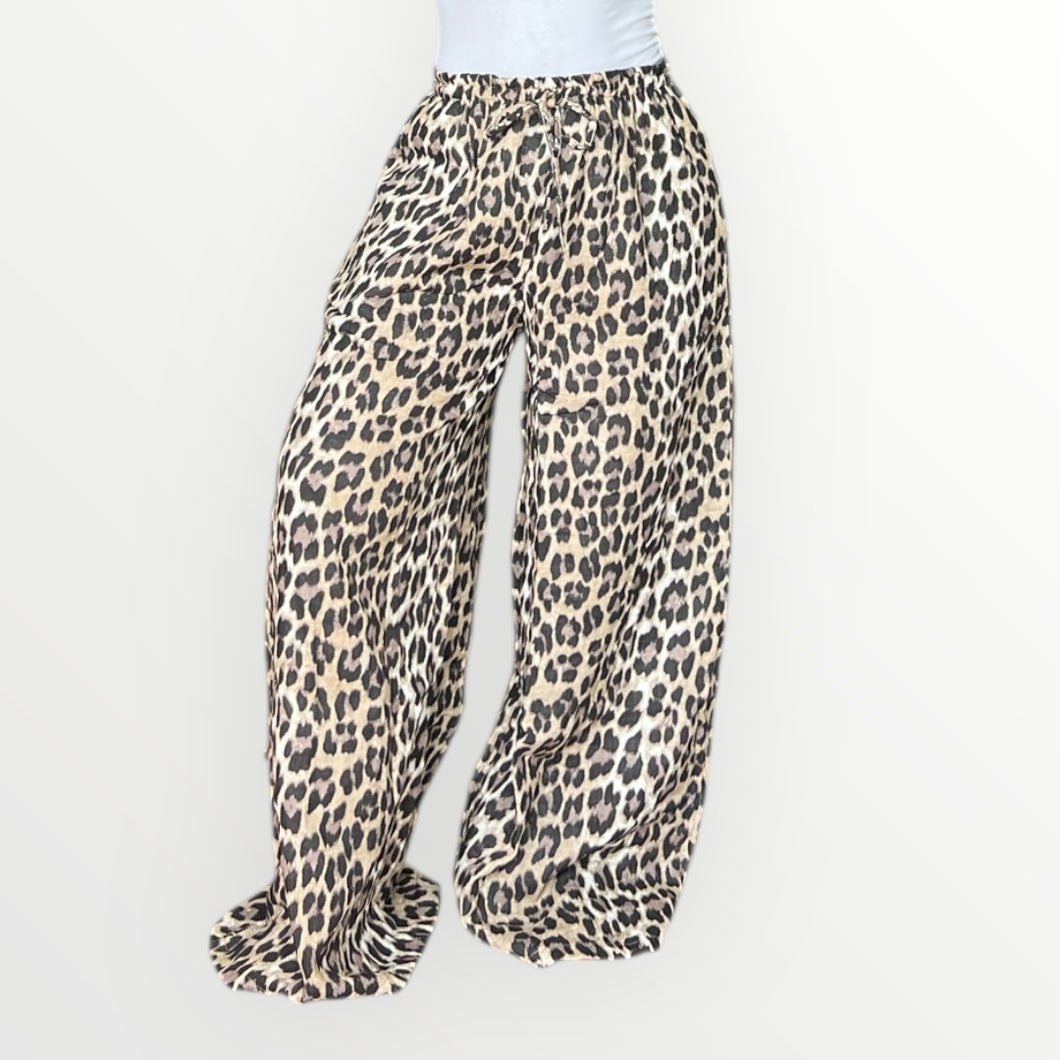 Damen Musselin Hose Leo
