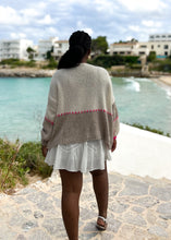 Charger l'image dans la galerie, Damen Herbst Winter Strickjacke mit Blockstreifen - Made in Italy
