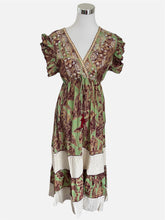 Carica l'immagine nel visualizzatore di Gallery, Damen Boho Sommer Seide Maxikleid
